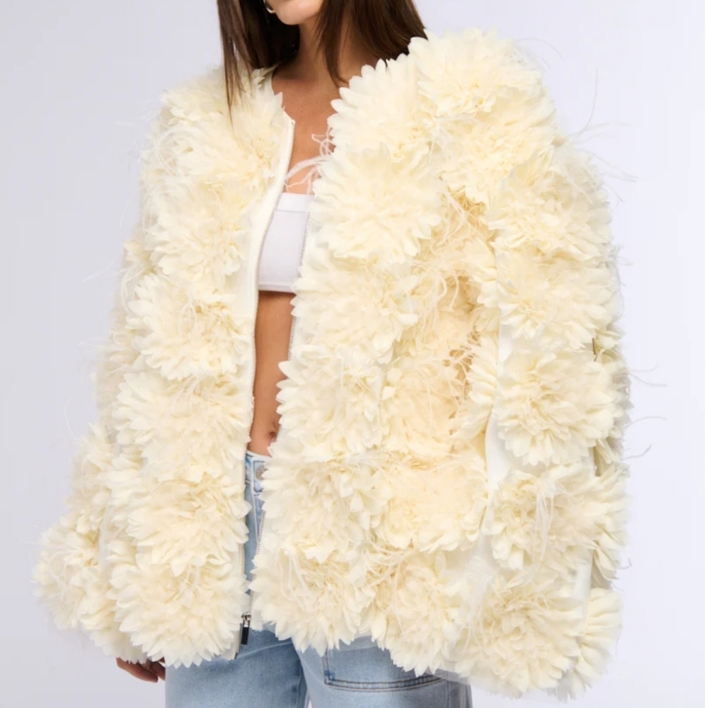 Floral Applique bomber